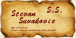 Stevan Šuvaković vizit kartica